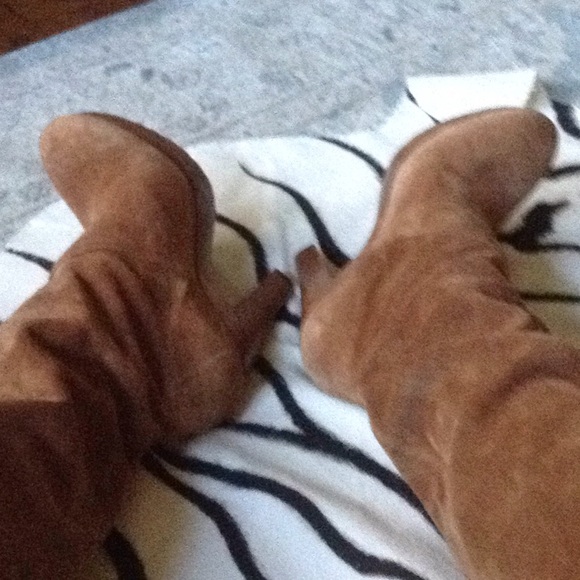 Michael Kors Suede boots Wood heels Rare - Picture 6 of 8